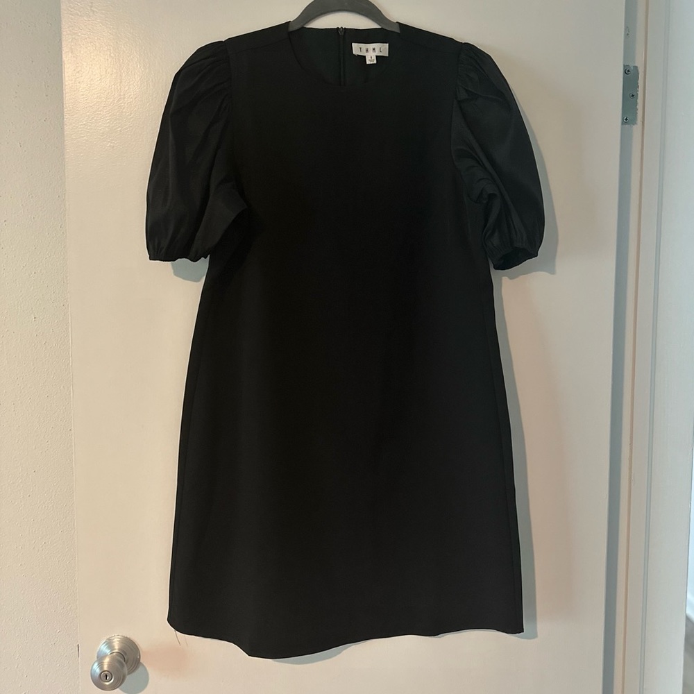 Thml | Puff Sleeve Black Dress - Gem